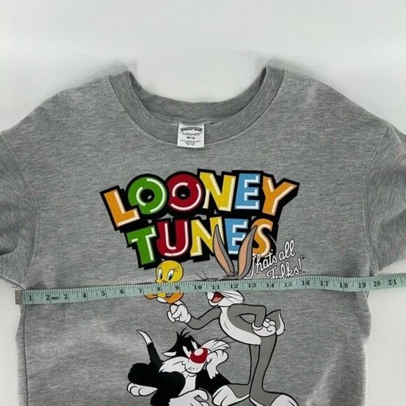 Women's Warner Brothers Looney Tunes Sweatshirt Gray Medium - Picture 6 of 7